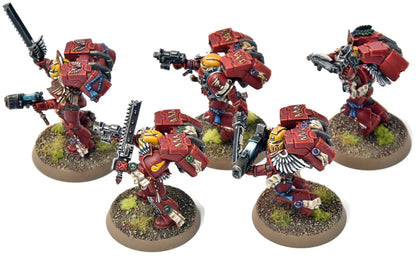 BLOOD ANGELS 5 Vanguard Veteran Squad #15 PRO PAINTED Warhammer 40K