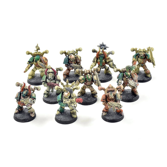 CHAOS SPACE MARINES 10 Chaos Space Marines #4 WELL PAINTED 40K