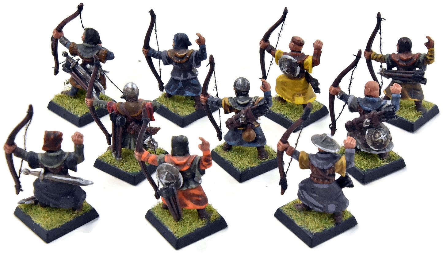 BRETONNIA 10 Peasant Bowmen #1 WELL PAINTED Warhammer Fantasy