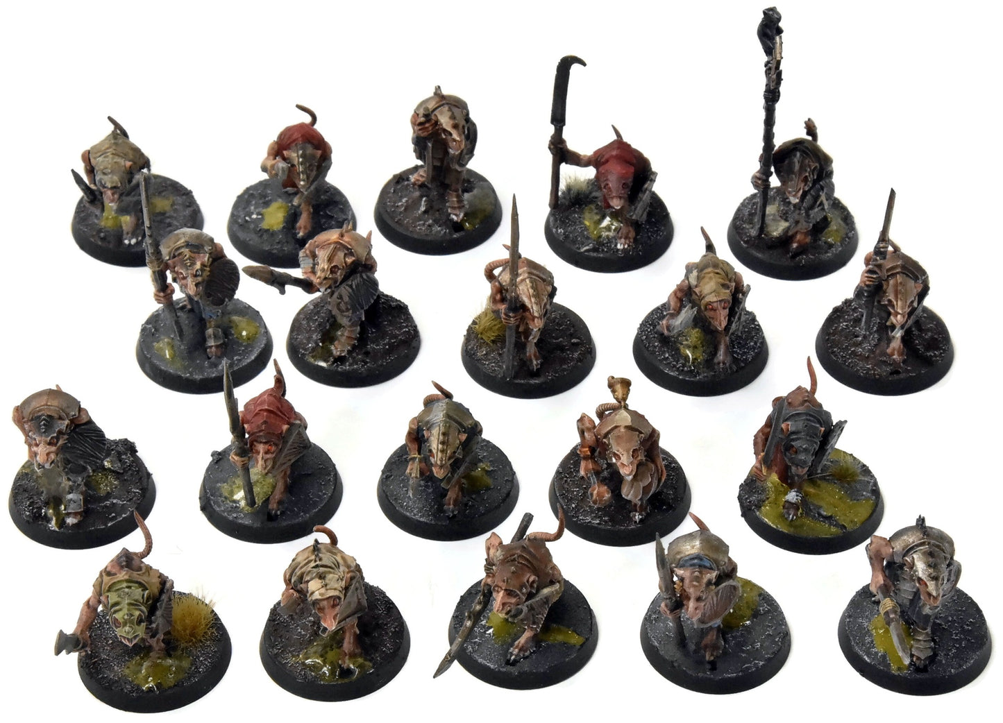 SKAVEN 20 Clanrats #2 WELL PAINTED Warhammer Sigmar