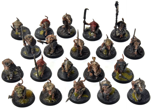 SKAVEN 20 Clanrats #2 WELL PAINTED Warhammer Sigmar