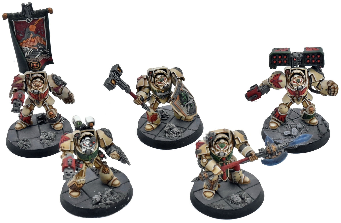 DARK ANGELS 5 Deathwing Terminators #2 WELL PAINTED Warhammer 40K 4254