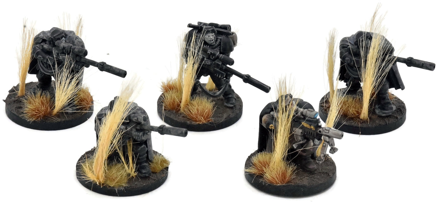 SPACE MARINES 5 Scouts With Sniper Rifles #1 WELL PAINTED Warhammer 40K