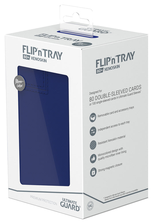 Ultimate Guard Flip N Tray Deck Case Monocolor Blue 80+