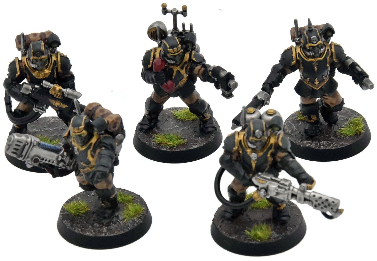 ASTRA MILITARUM 5 tempestus scions #1 WELL PAINTED Warhammer 40K