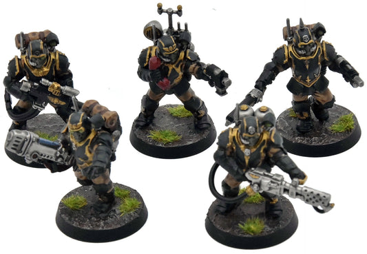 ASTRA MILITARUM 5 tempestus scions #1 WELL PAINTED Warhammer 40K