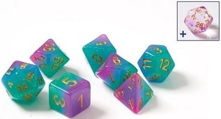 Sirius Dice Semi-translucent Northern Lights 7- Die Set