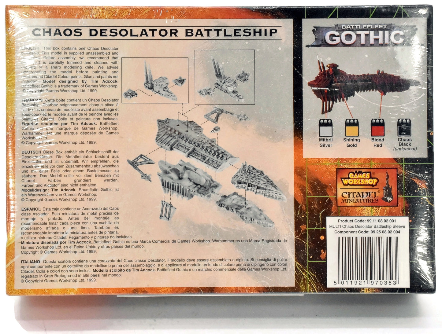 Battlefleet Gothic - Chaos Deselator Battleship #1 Warhammer 40K Sealed