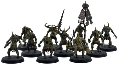 MAGGOTKIN OF NURGLE 10 Plaguebearers #4 WELL PAINTED Warhammer Sigmar