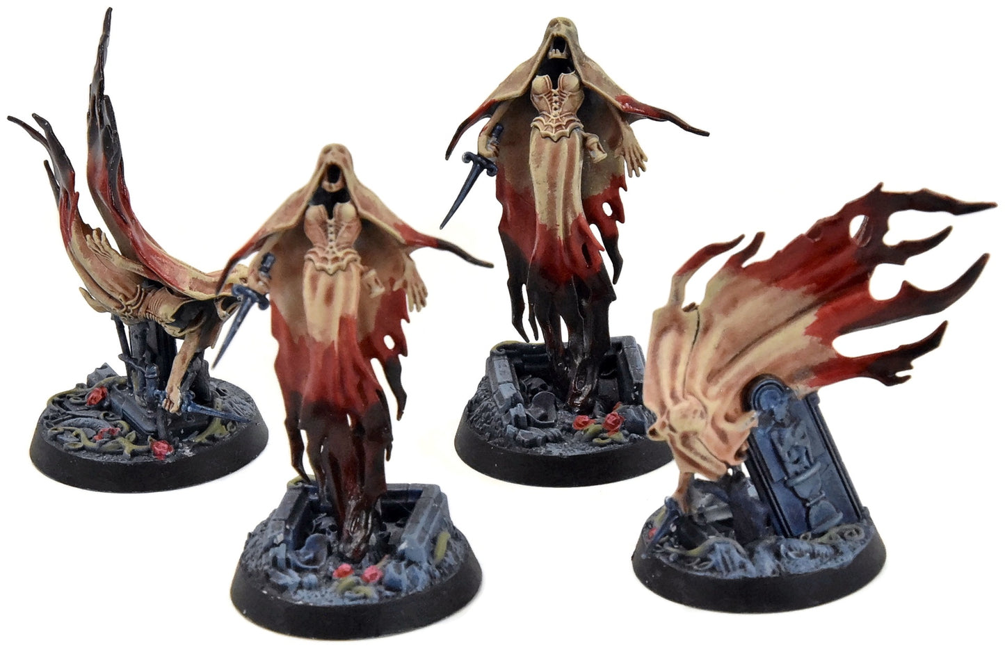 NIGHTHAUNT 4 Myrmourn Banshees #2 WELL PAINTED Sigmar