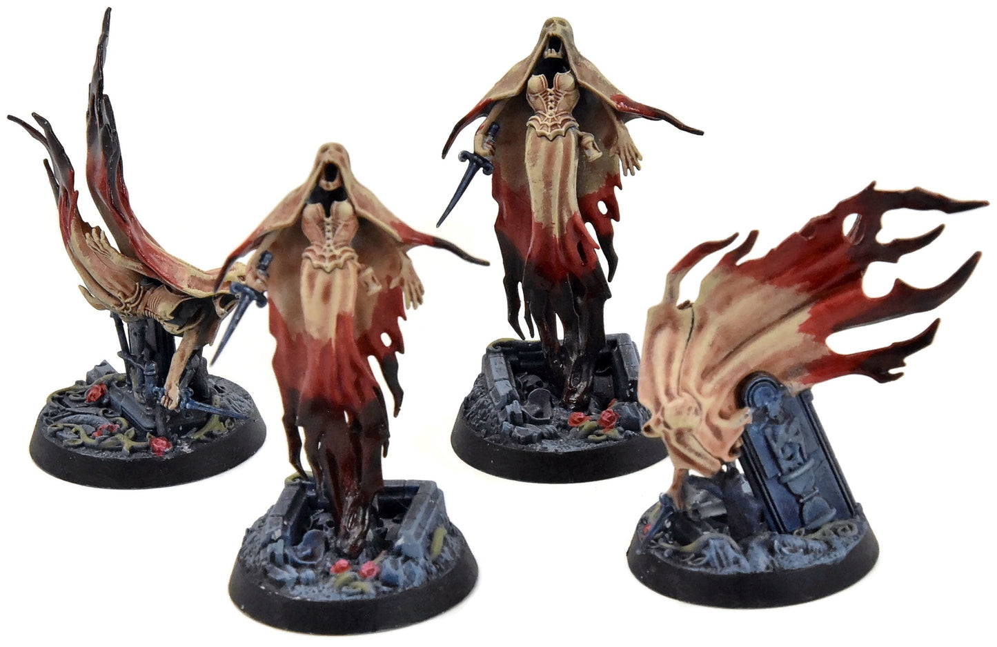 NIGHTHAUNT 4 Myrmourn Banshees #2 WELL PAINTED Sigmar 4214