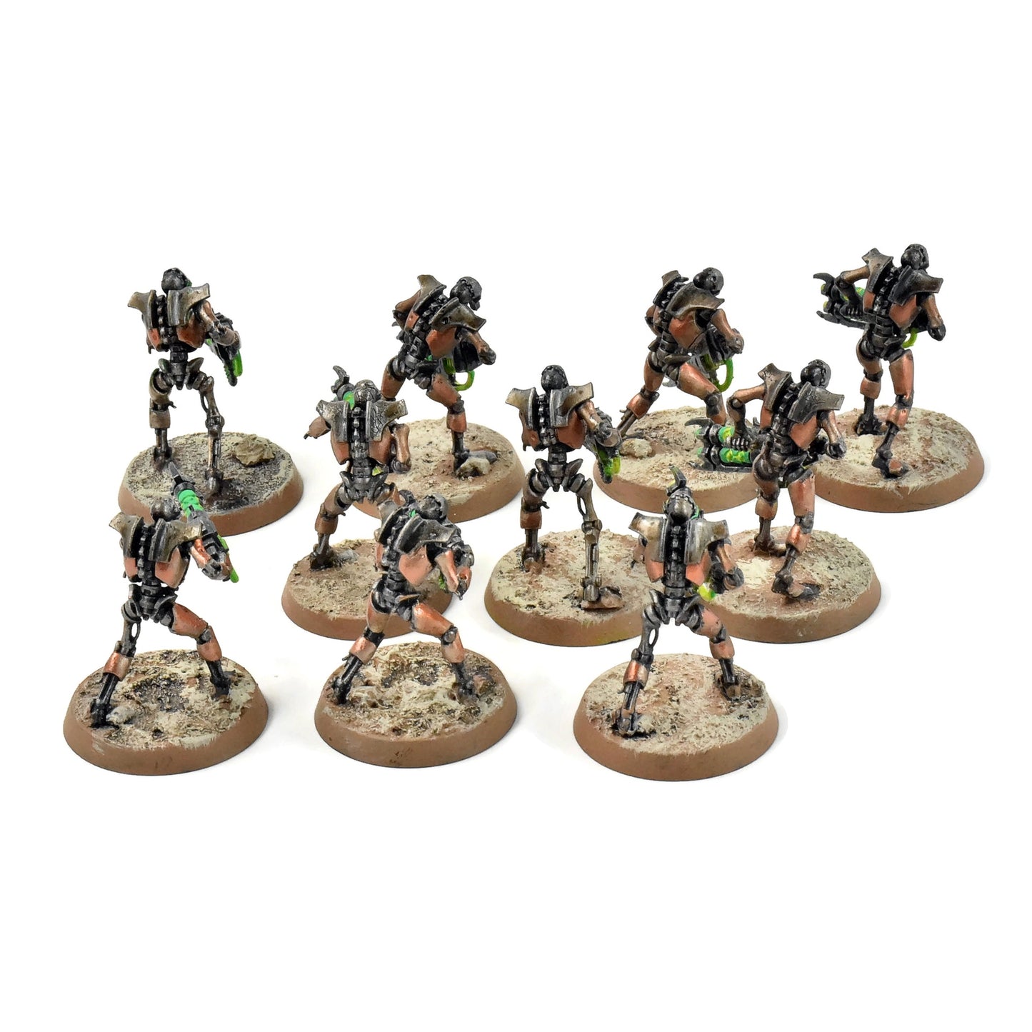 NECRONS 10 Warriors #5 WELL PAINTED Warhammer 40K