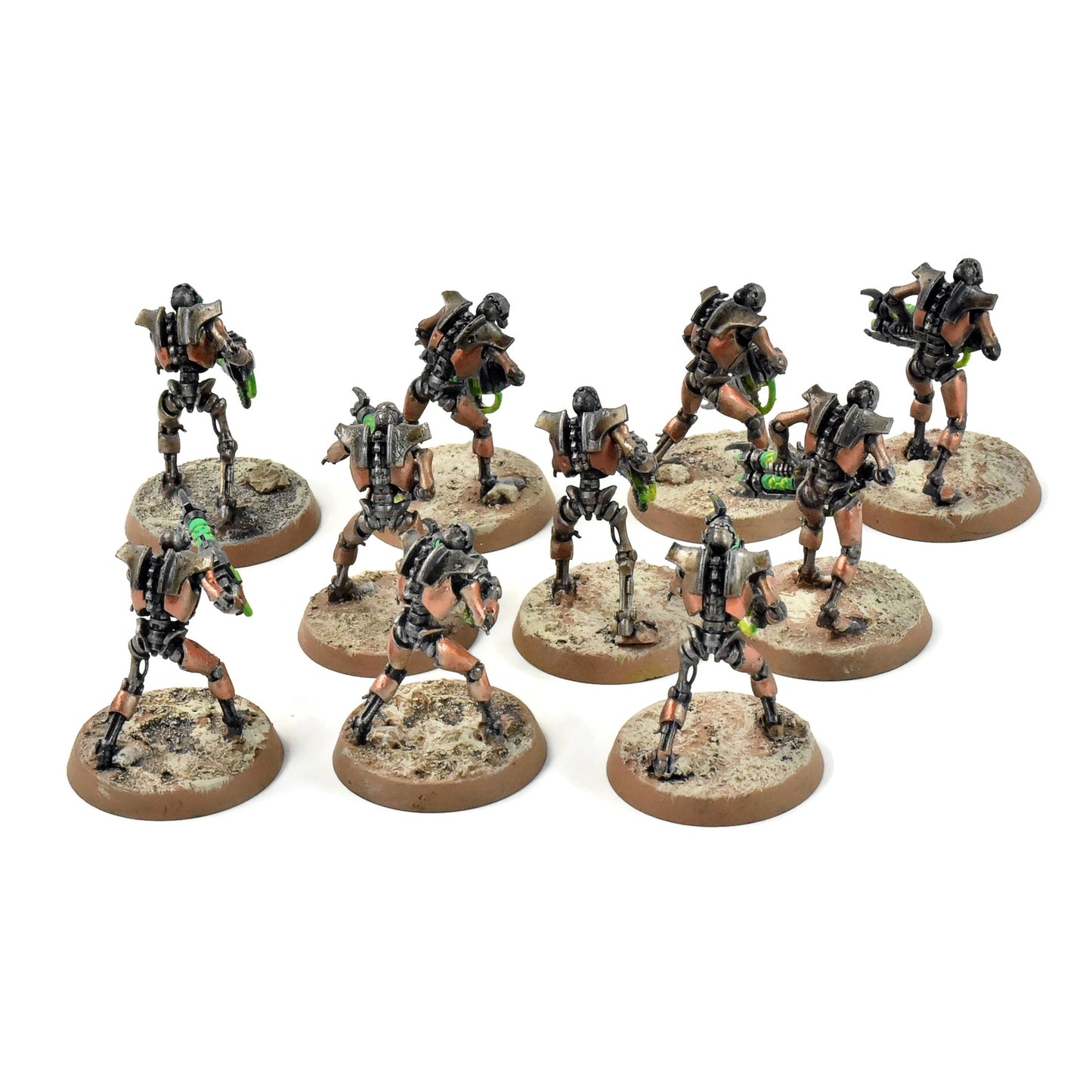 NECRONS 10 Warriors #5 WELL PAINTED Warhammer 40K