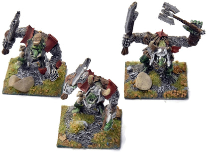 BEASTMEN 3 Chaos Trolls #1 WELL PAINTED METAL Warhammer Fantasy