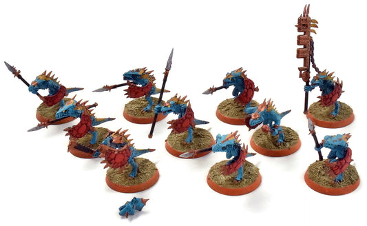 SERAPHON 10 Saurus Warriors #2 WELL PAINTED Sigmar