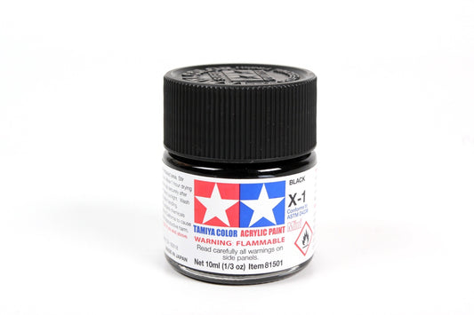 Tamiya  Black Acrylic Gloss Mini (X-1)
