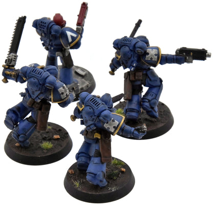 SPACE MARINES 4 Assault Intercessors #1 WELL PAINTED Warhammer 40K