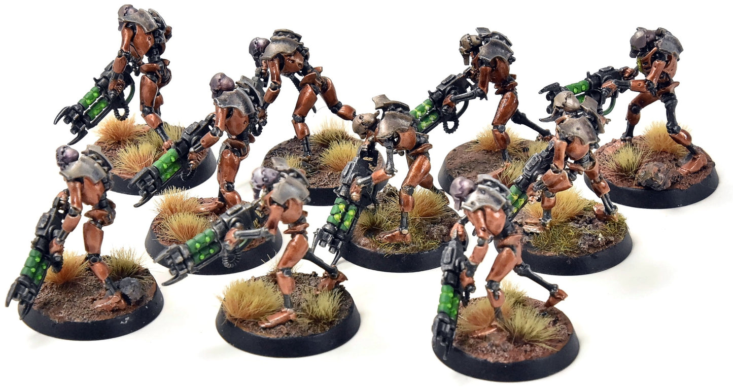 NECRONS 10 Warriors #4 WELL PAINTED Warhammer 40K 4954