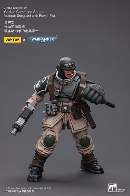 Cadian Command Squad Veteran Sergeant with Power Fist Astra Militarum Joy Toy