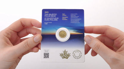 2025 The Majestic Polar Bear: First Strikes – 1/10 oz. 99.99% Pure Gold Coin (Premium Bullion)(249585)