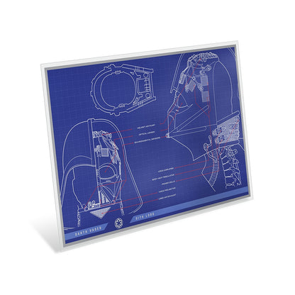 Star Wars™ Darth Vader Helmet™ Blueprint Foil 1oz Silver Collectible Foil