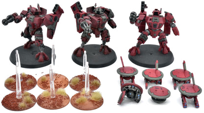 TAU EMPIRE 3 Xv8 Crisis Battlesuits #1 Warhammer 40K 1966