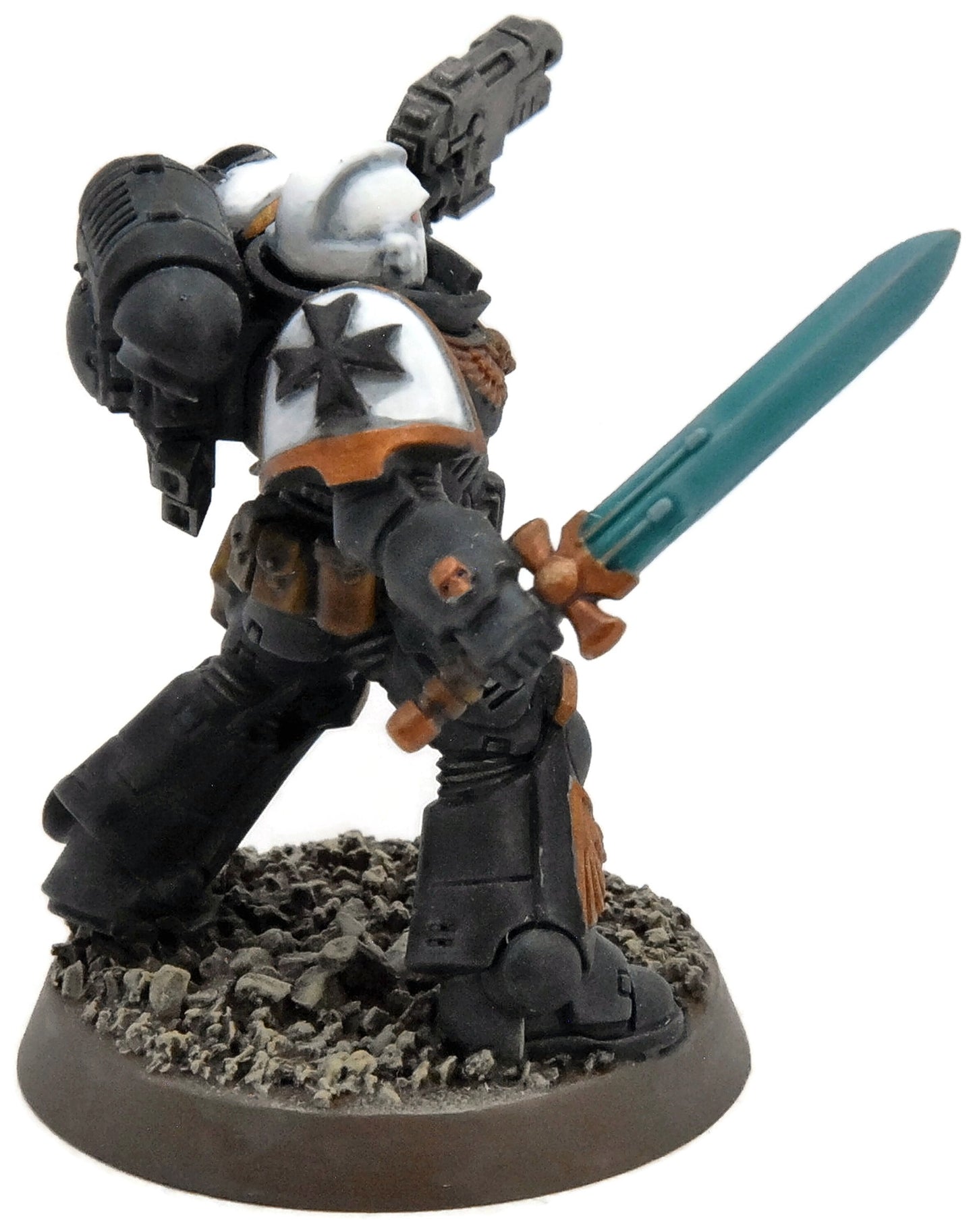 SPACE MARINES Lieutenant #1 WELL PAINTED Warhammer 40K Black Templars