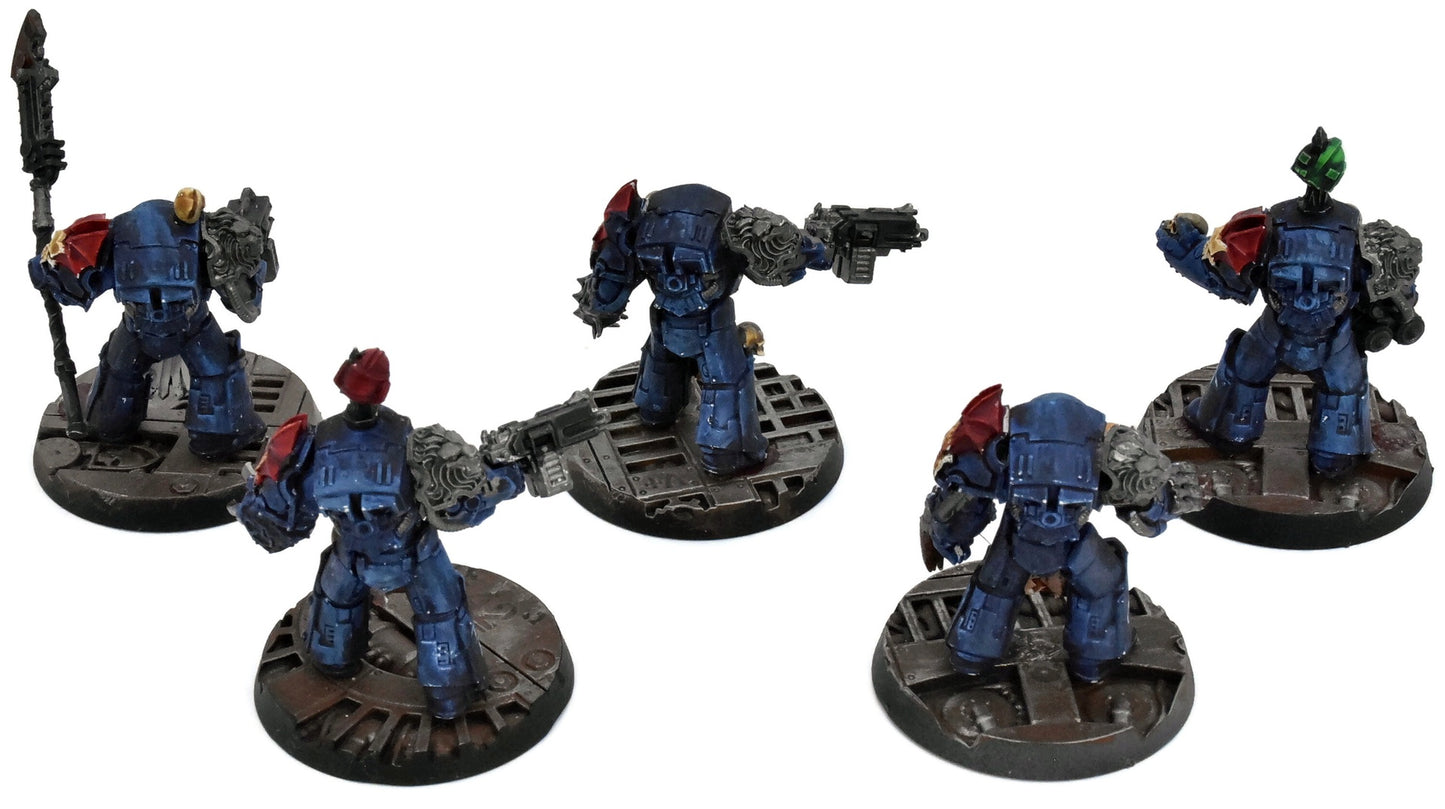 CHAOS SPACE MARINES 5 Chaos Terminators Squad #1 WELL PAINTED 40K Night Lords