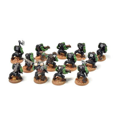ORKS 12 Shoota Boyz With Nob #15 WELL PAINTED 40K