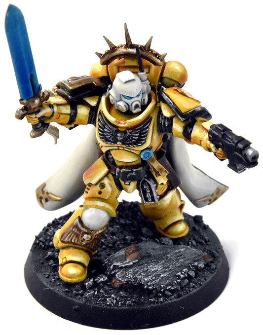 SPACE MARINES Imperial Fists Phobos Captain #3 WELL PAINTED Warhammer 40K