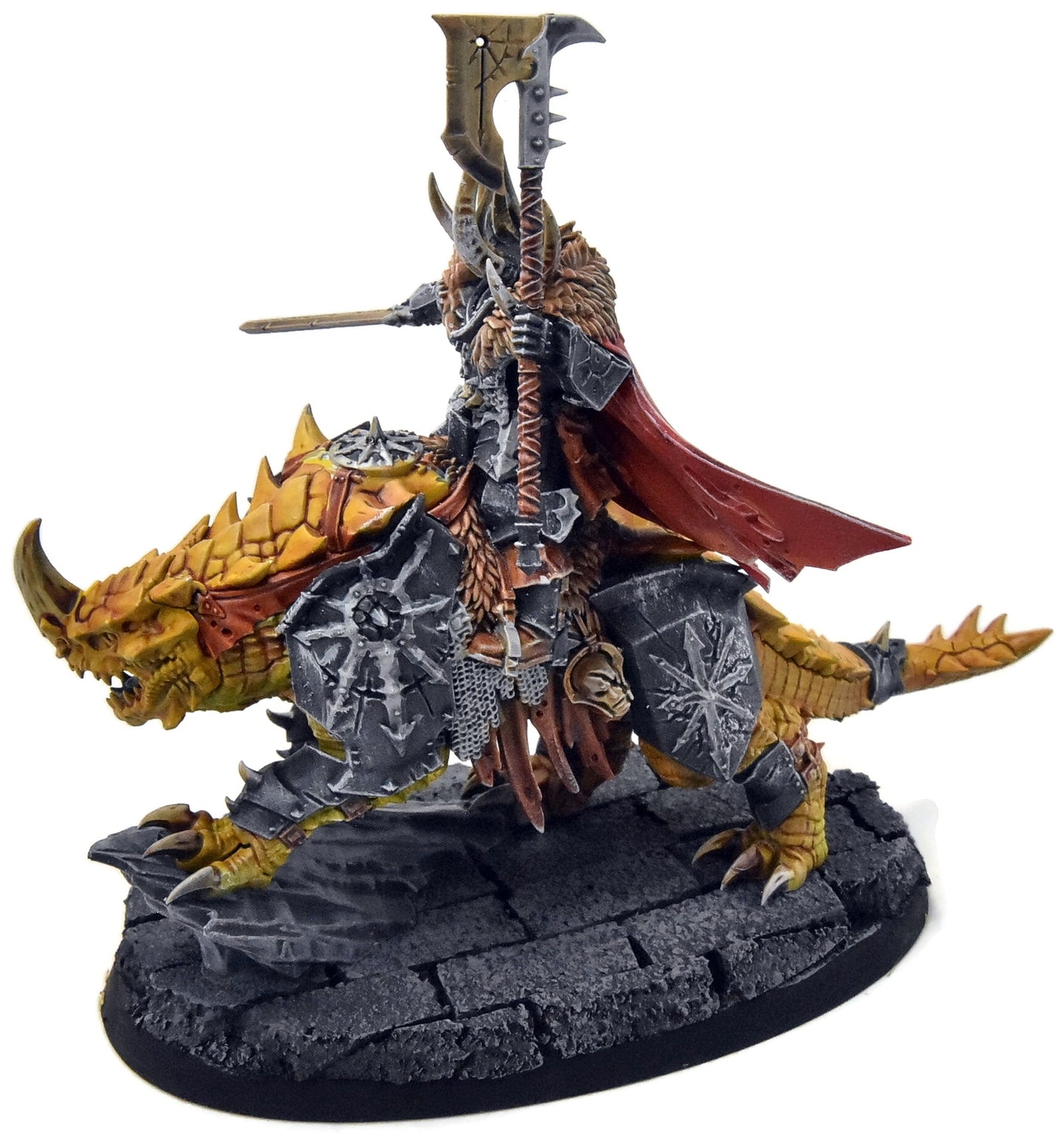 SLAVES TO DARKNESS Lord On Karkadrak #1 WELL PAINTED Warhammer Sigmar