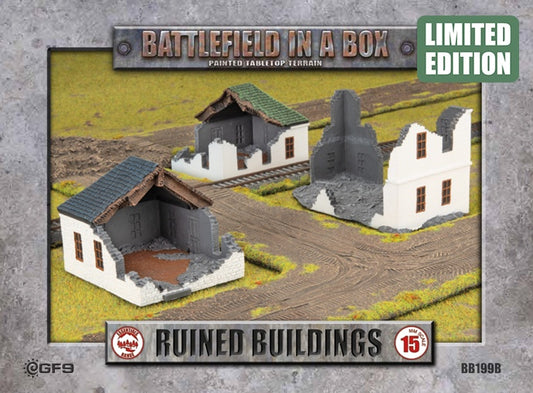 Battlefield In A Box - Ruins Buildings (white/grey - Limited Edition)