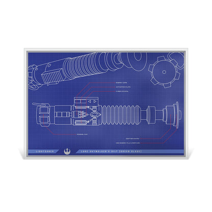 Star Wars™ Luke Skywalker's Lightsaber™ Blueprint 1oz Silver Foil
