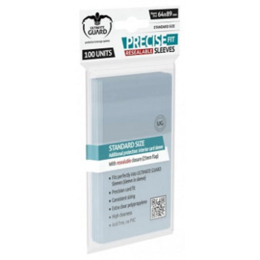 Ultimate Guard Sleeves Precise Fit Standard Resealable 100Ct