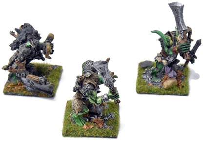 BEASTMEN 3 Chaos Trolls #2 WELL PAINTED Metal