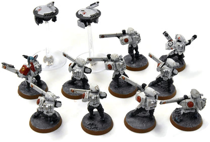 TAU EMPIRE 10 Fire Warriors #1 WELL PAINTED Warhammer 40K 8652