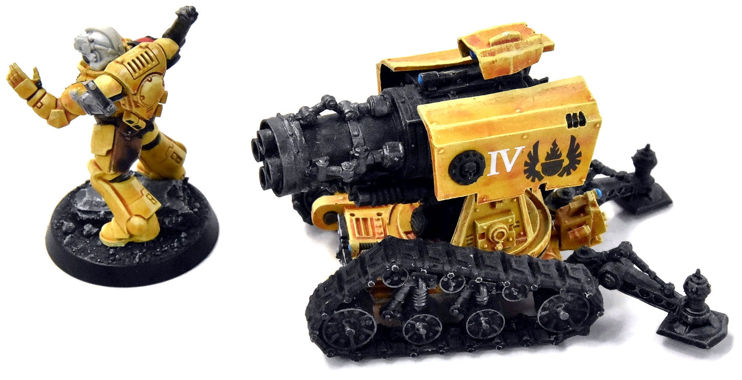 SPACE MARINES Imperial Fists Thunder Fire Cannon Custom Crew #1 WELL PAINTED 40K