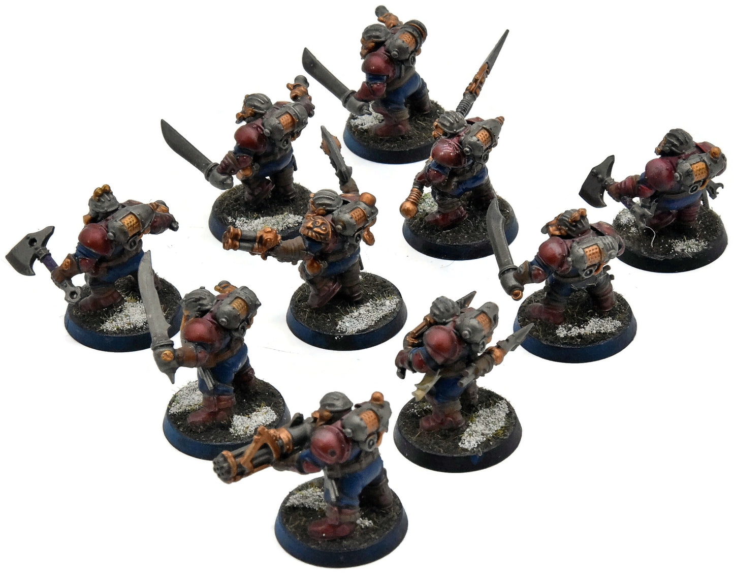 KHARADRON OVERLORDS 10 Arkanaut Company #1 WELL PAINTED Warhammer Sigmar