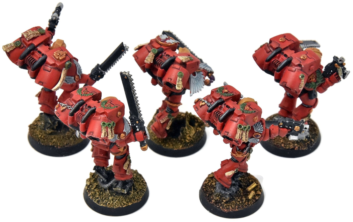BLOOD ANGELS 5 Sternguard Veterans With Jump Pack #41 METAL WELL PAINTED 40K