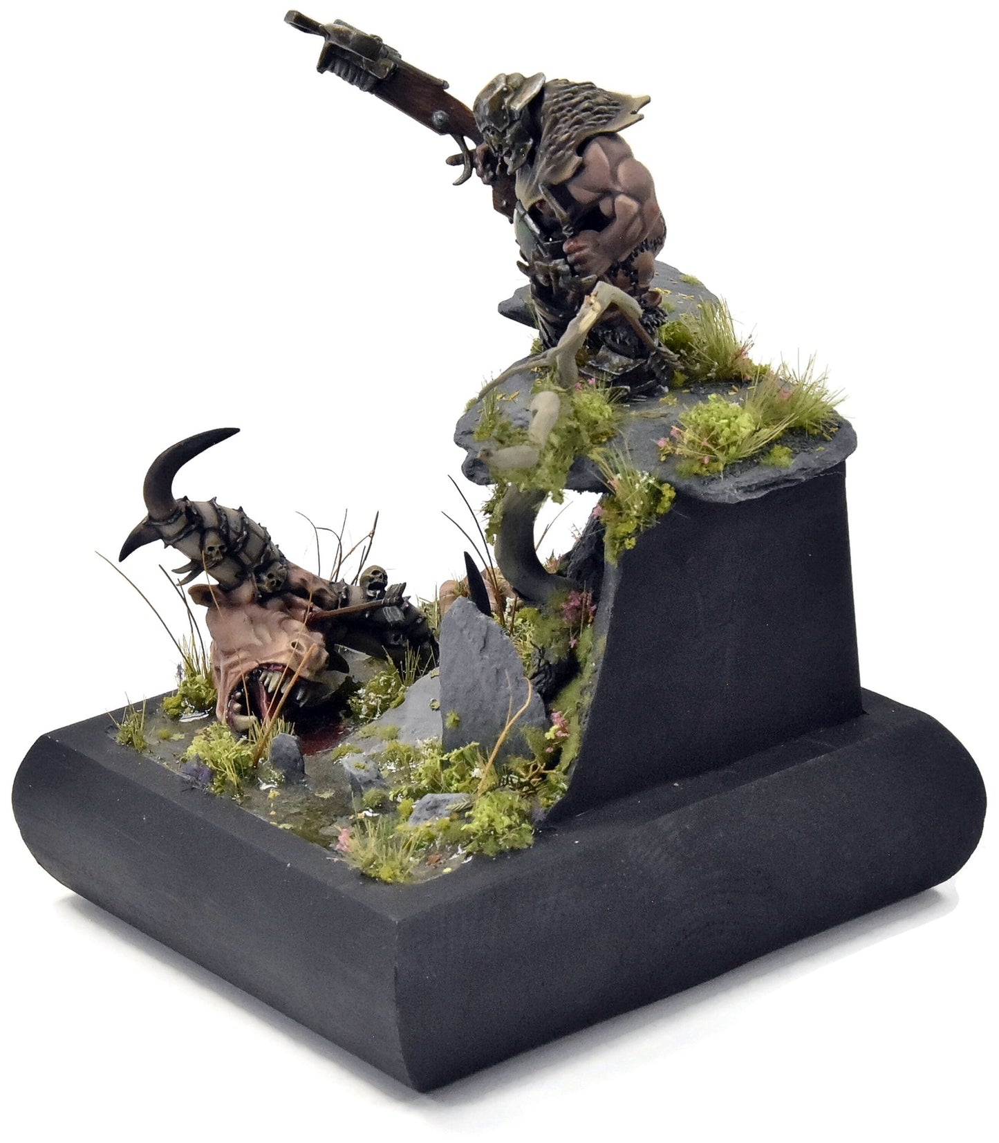 OGOR MAWTRIBES Ogor Hunter Maneater Beastmen Diorama PRO PAINTED