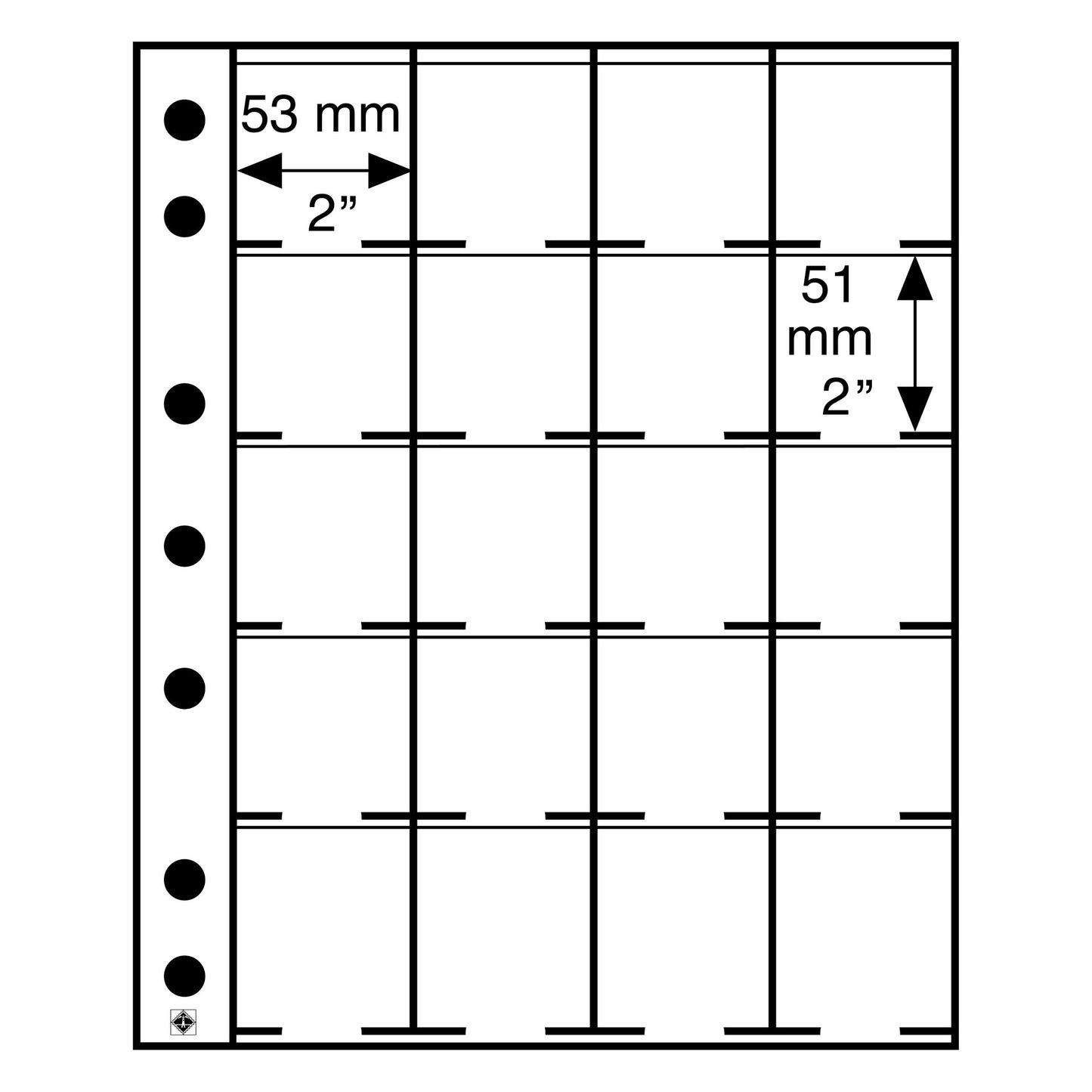 Grande Sheets For 20 Coin Holders
