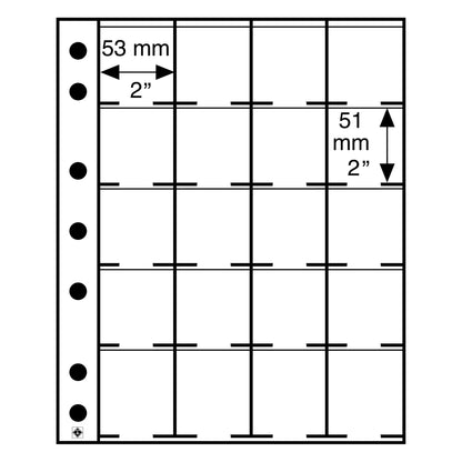 Grande Sheets For 20 Coin Holders