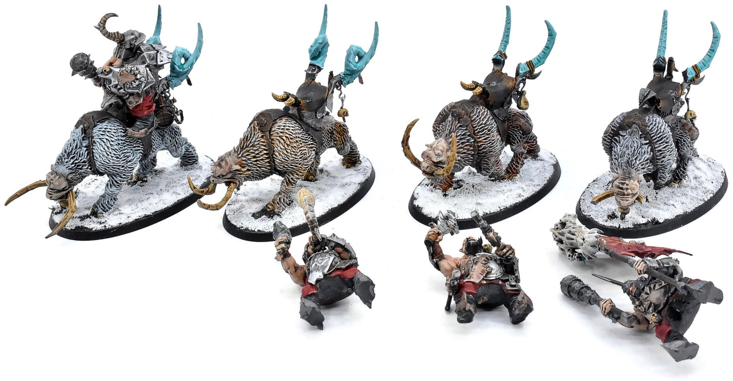 STORMCAST ETERNALS 4 Mournfang Pack #1 WELL PAINTED Warhammer Sigmar