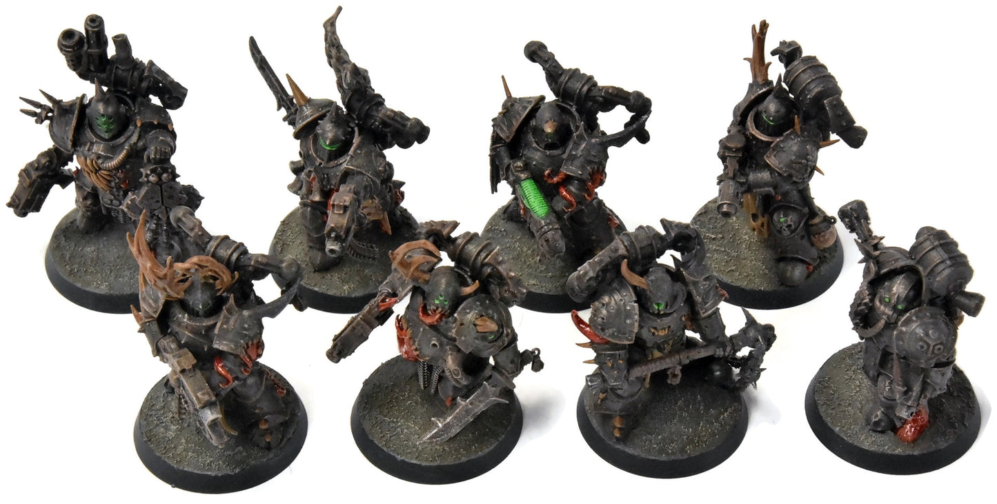 DEATH GUARD 8 Plague Marines #1 Warhammer 40K WELL PAINTED