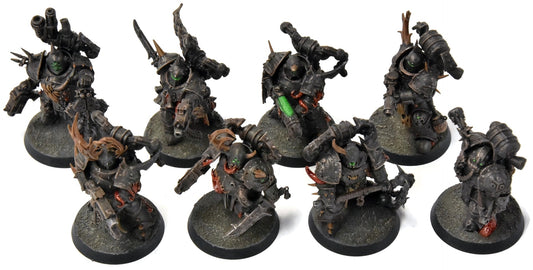 DEATH GUARD 8 Plague Marines #1 Warhammer 40K WELL PAINTED