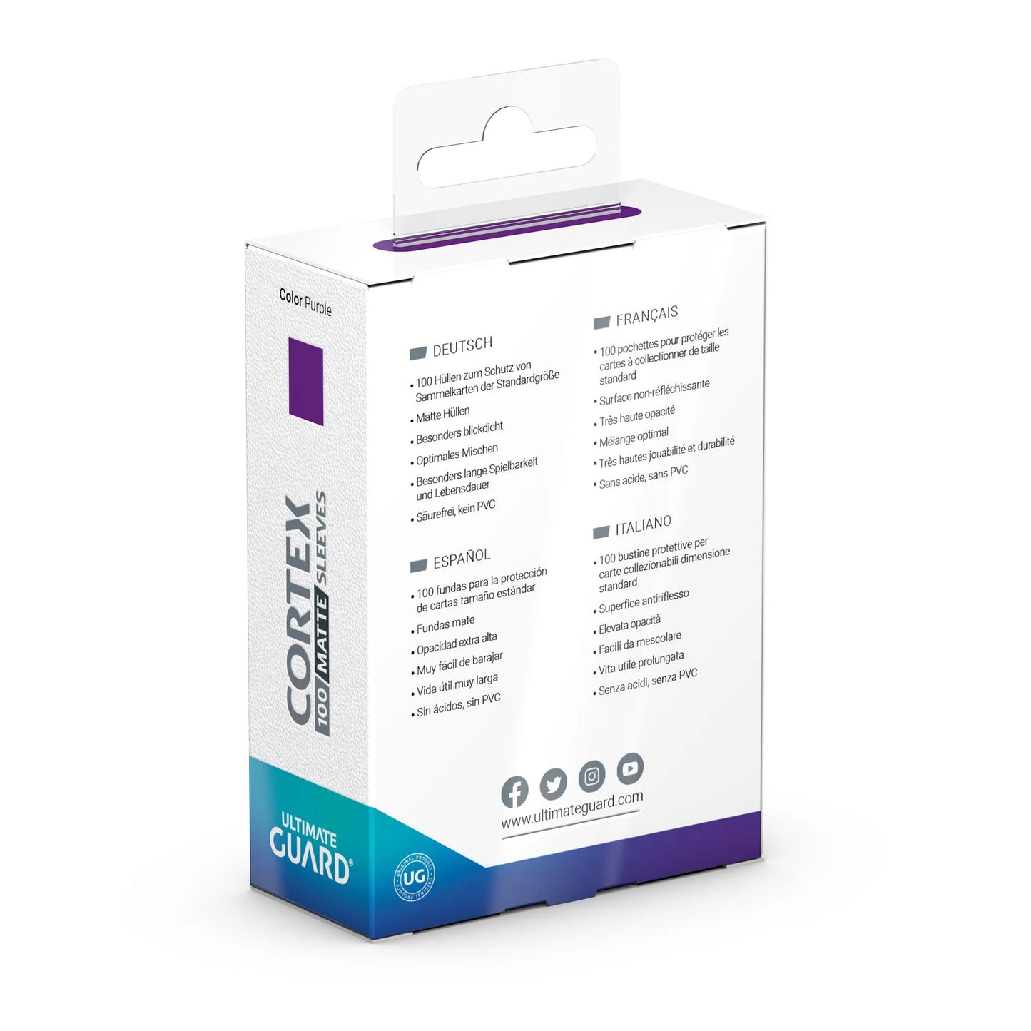 Ultimate Guard Sleeves Cortex Std Matte Purple 100ct