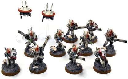 TAU EMPIRE 10 Fire Warriors #2 WELL PAINTED Warhammer 40K