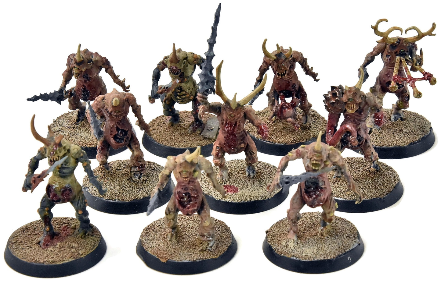 MAGGOTKIN OF NURGLE 10 Plaguebearers #3 WELL PAINTED Sigmar