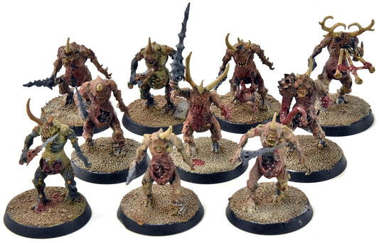 MAGGOTKIN OF NURGLE 10 Plaguebearers #3 WELL PAINTED Sigmar