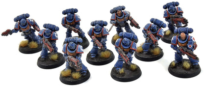 SPACE MARINES 10 Intercessors #2 WELL PAINTED Ultramarines 40K